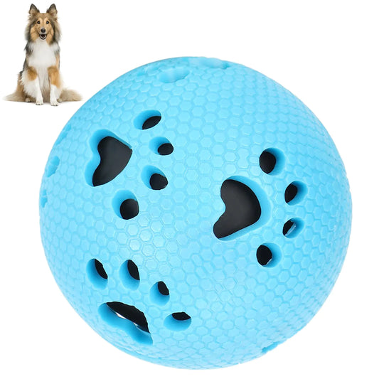 nwejron Chewing Spiky Ball Food Grade Plastic Non‑Toxic Bright Colors Pet Toy Supply Dog Ball Toys for Pet Tooth Cleaning for Playing(Blue Print)
